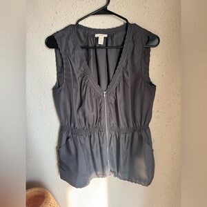 J. Crew Silk Charcoal Grey Tank